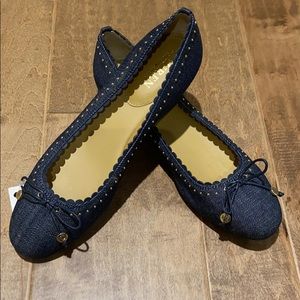 Lauren by Ralph Lauren denim ballet slip ons